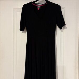 Vince Camuto Black V-neck Casual Dress, Size 2